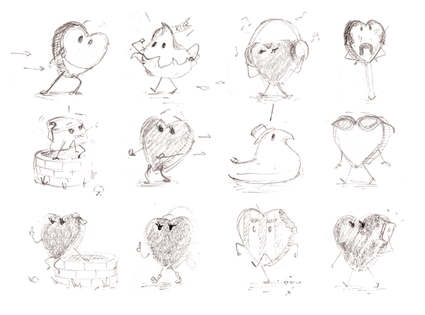 Sweet Talk Early Character Sketches