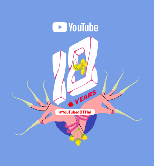 YouTube 10th Anniversary TH Lockup