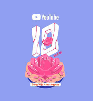 YouTube 10th Anniversary VN Lockup